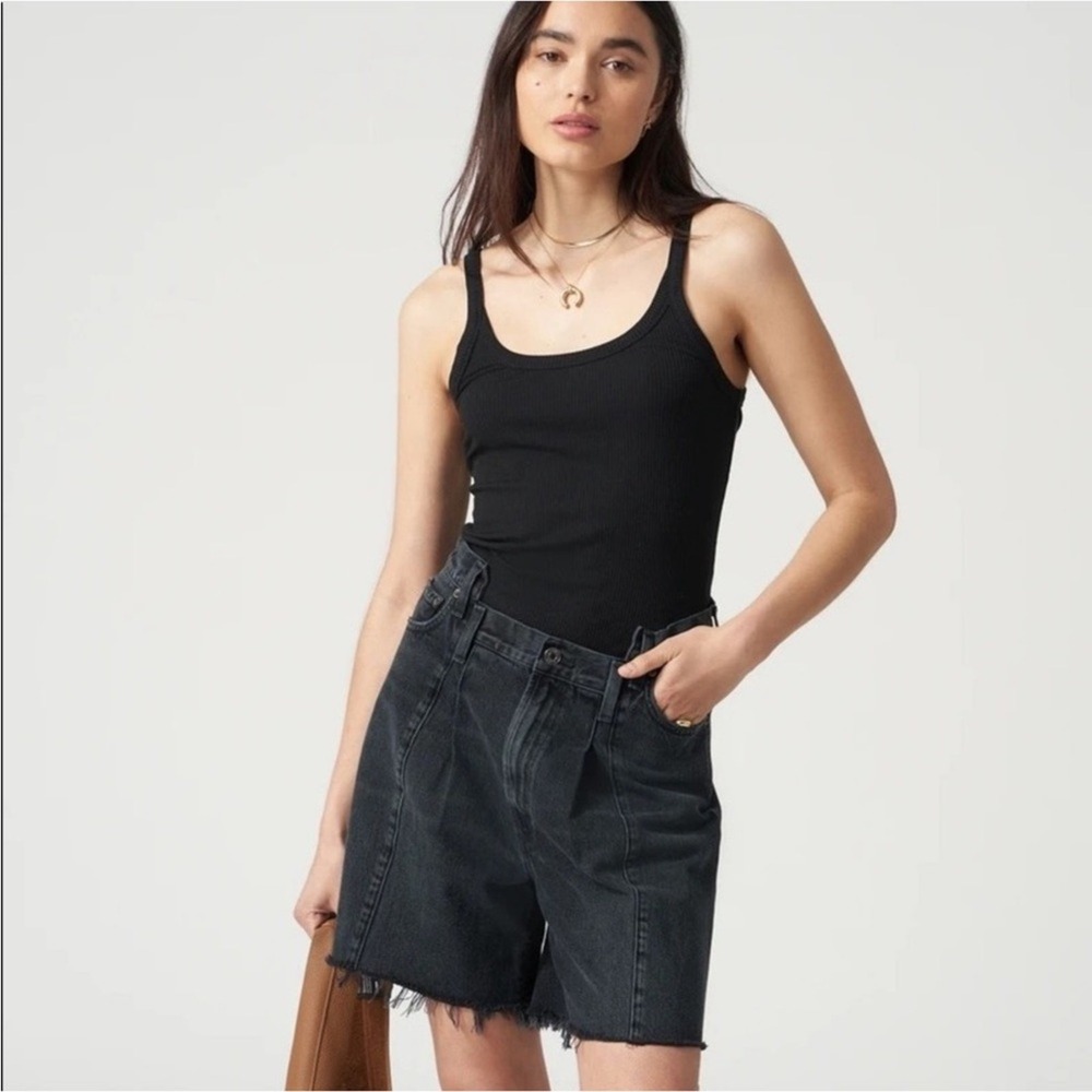 WSLY Ribbed Tank Cami Women's S Black Minimalist Capsule Wardrobe Basic